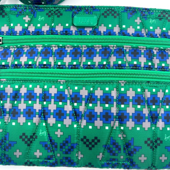 Lug Dazzle Crossbody Bag Fair Isle Green NWT - Picture 5 of 9